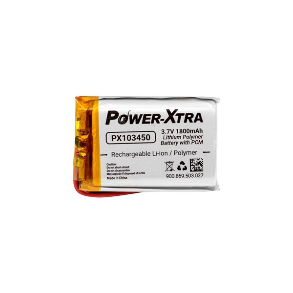 Power-Xtra PX103450 - 3.7V 1800 mAh Li-Polymer Pil-Devreli-1.5A