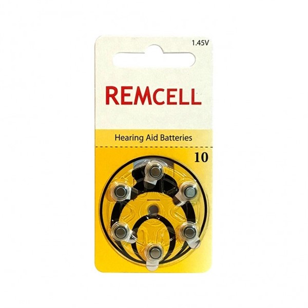 Remcell 10 Numara İşitme Cihaz Pili 6'...