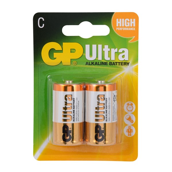 GP 14AU LR14 Ultra Alkalin Orta Boy Pil 2'li