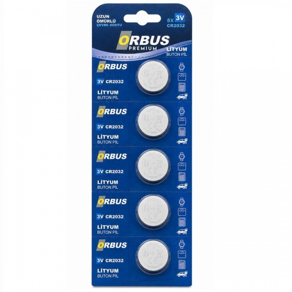 Orbus CR2032 3V Lityum Pil 5'li
