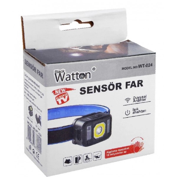 Watton WT-024 Sensörlü Şarjlı Kafa Feneri